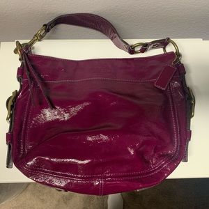 Coach top zip, side buckle bag